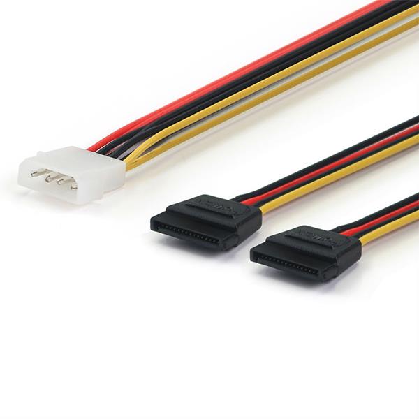 4-pin Molex ke Dual 15-pin SATA Power Cable