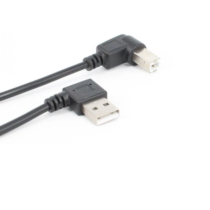 Left Angle USB2.0 A Male to Right Angle B Male Cable Left Angle USB2.0 A Male to Right Angle B Male Cable
