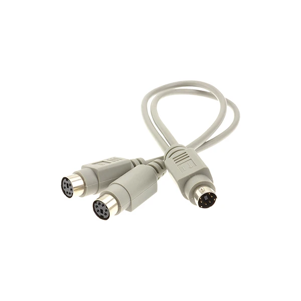 6 male to 2 female MD6 splitter cable
