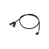 USB 2.0 A Panel Mount Female Untuk 5 Pin Header Female Cable