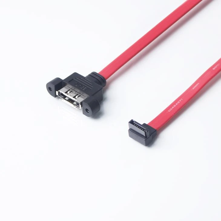 Sudut Kanan SATA 3.0 Ke Kabel Dudukan Panel ESATA